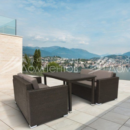Комплект мебели из иск. ротанга T256A/S52A-W53 Brown