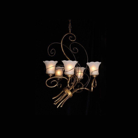 Светильник подвесной Seerose C10, E27 5х40 Вт, H89хD65, кофейно-золотой, шт